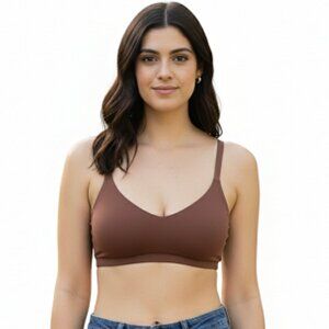 NWT Undies.com Women's Bra Microfiber Bralette Color COCOA Size L